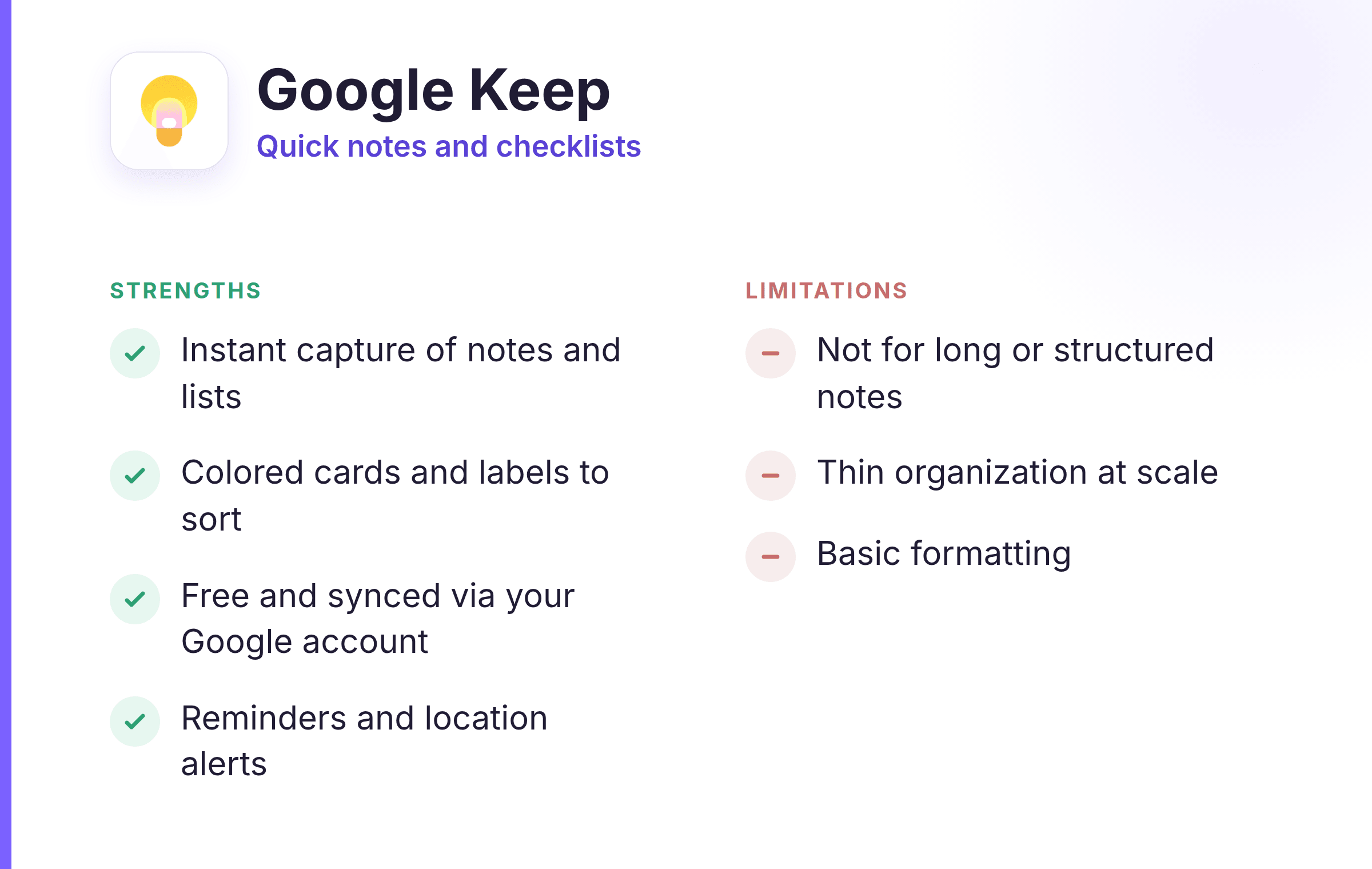 Google Keep quick notes and checklist app