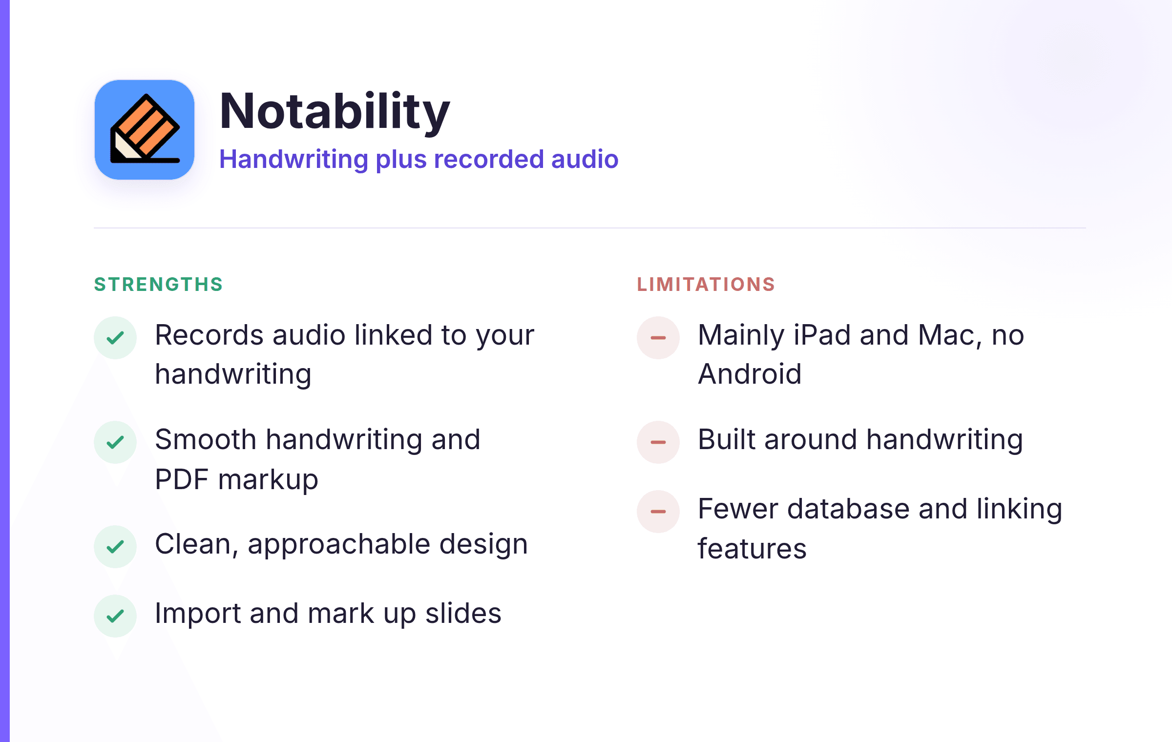 Notability handwriting and audio recording note app