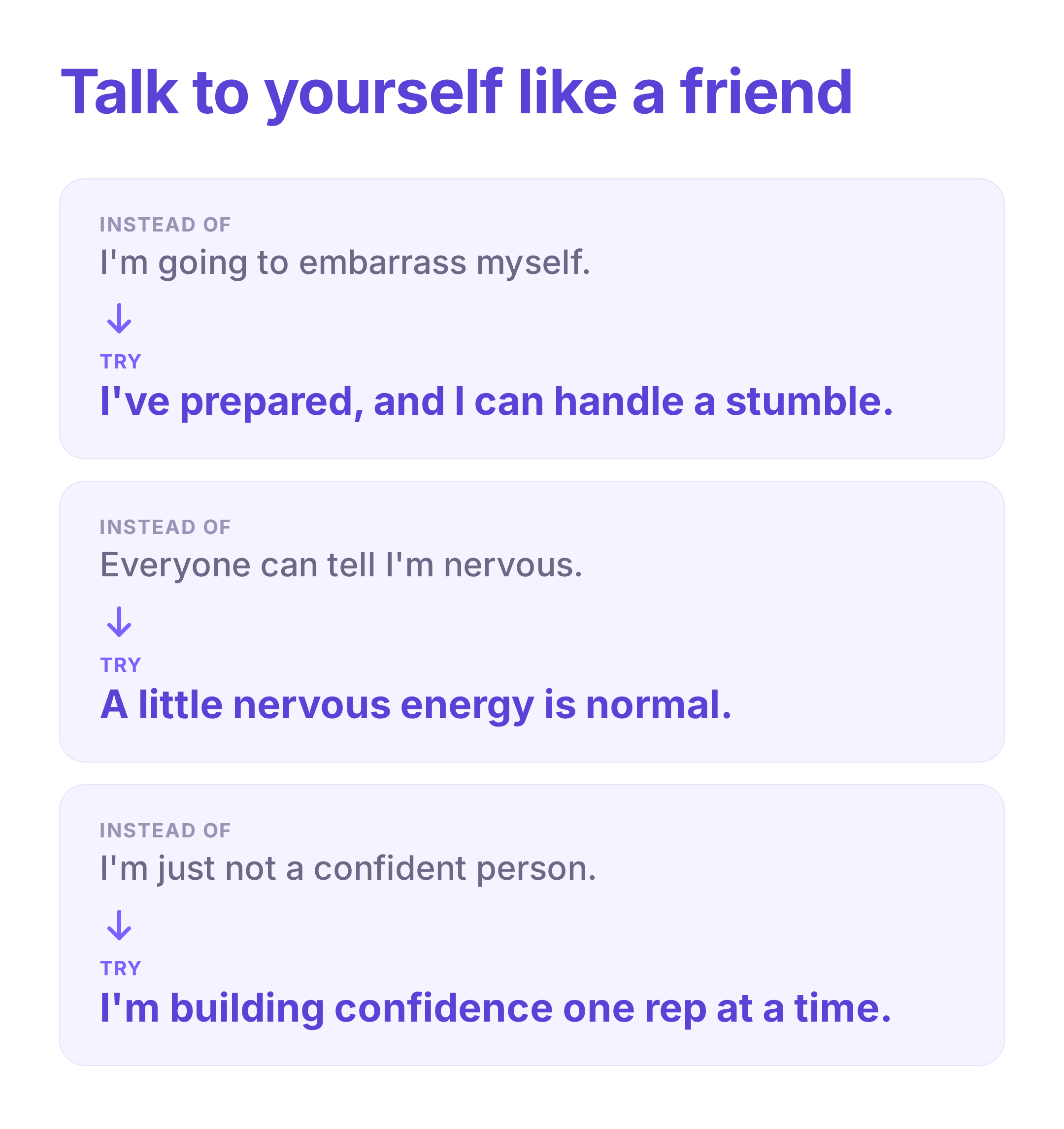 how to talk to yourself to build confidence