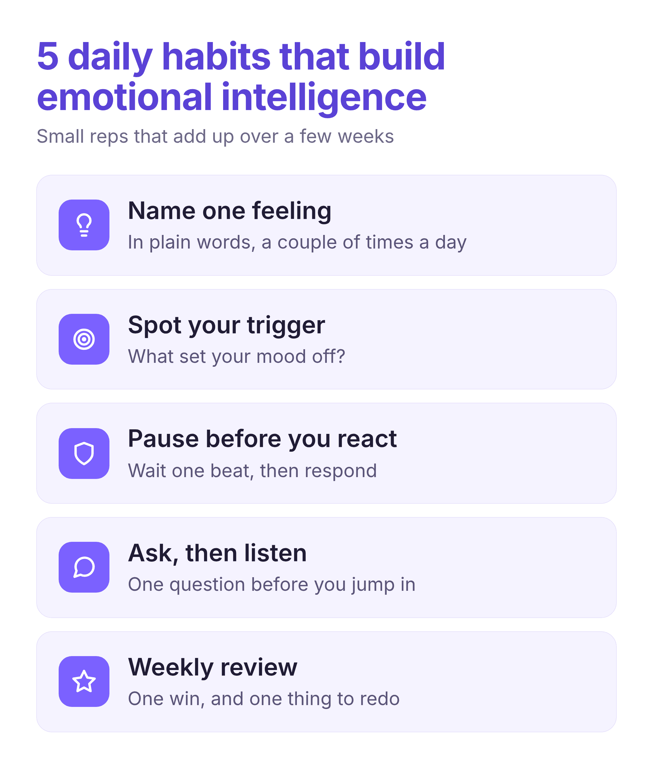 five daily exercises to improve emotional intelligence