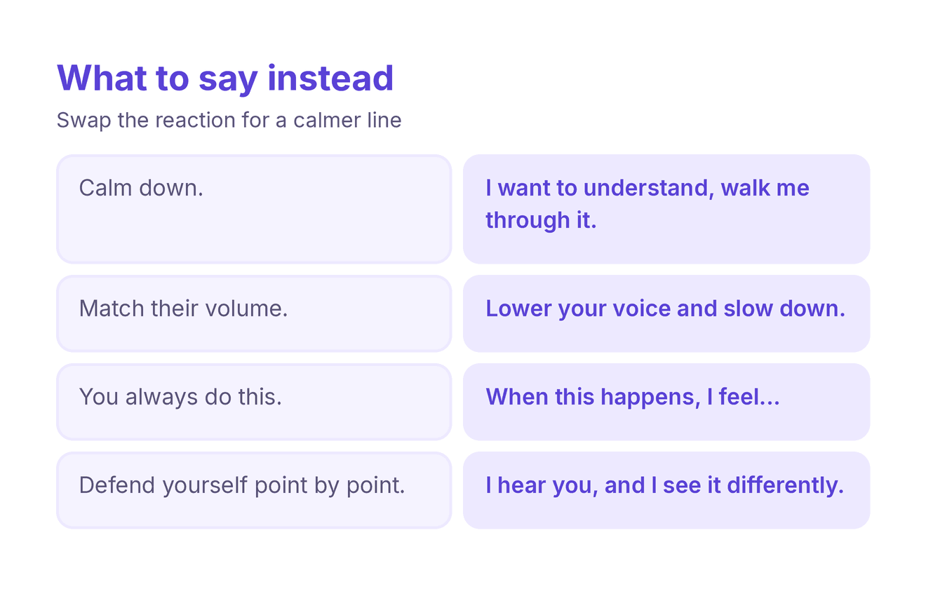 calm phrases for dealing with difficult people