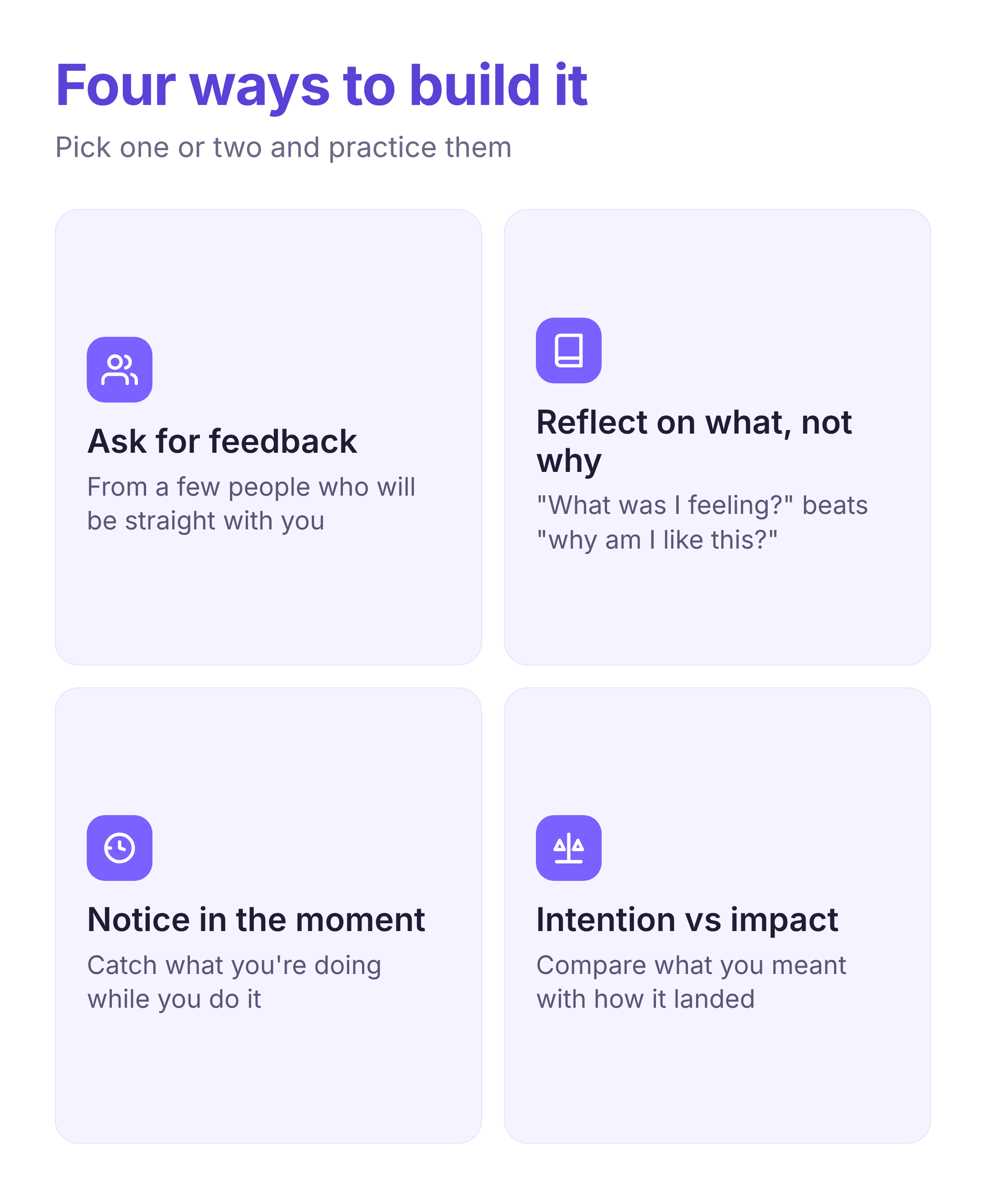 four steps to build self-awareness