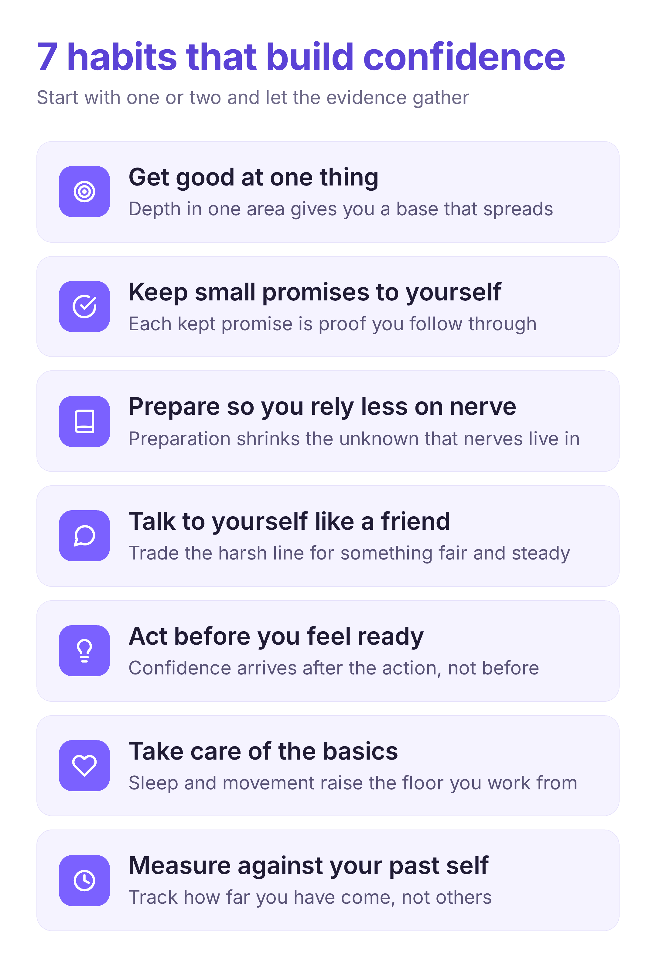 seven habits that build confidence